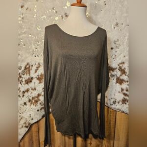 Womans Olive Bat Wing Shirt